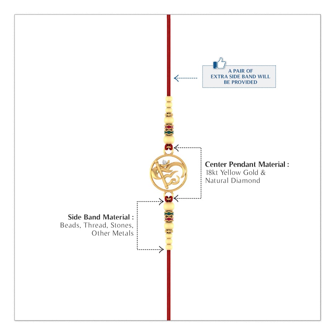 Hari Om Gold Rakhi