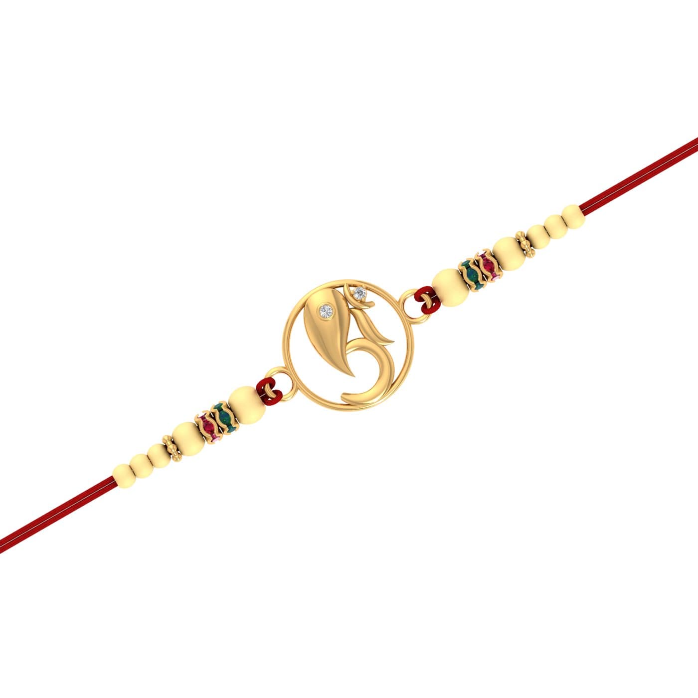 Little Ganesh Gold Rakhi