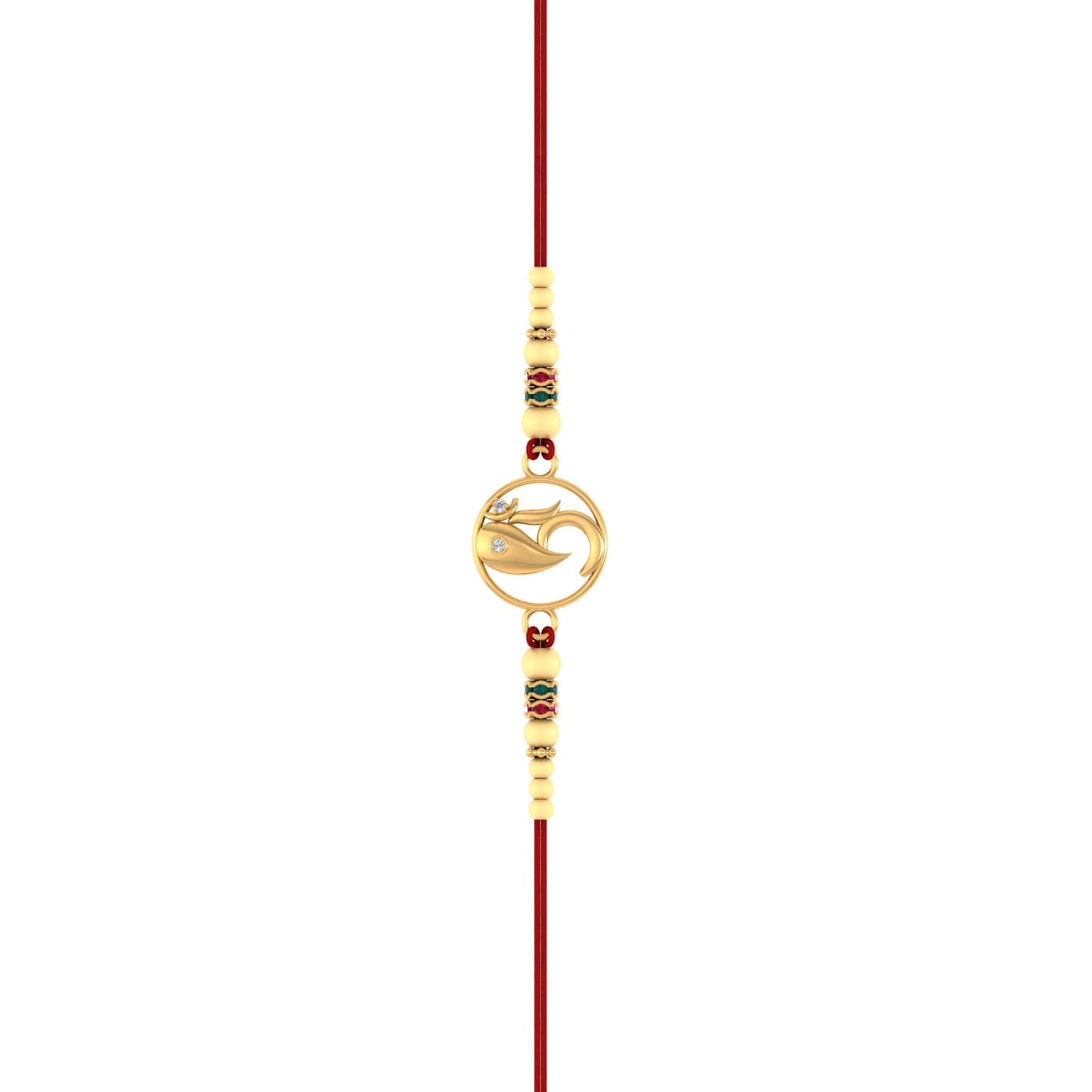 Little Ganesh Gold Rakhi