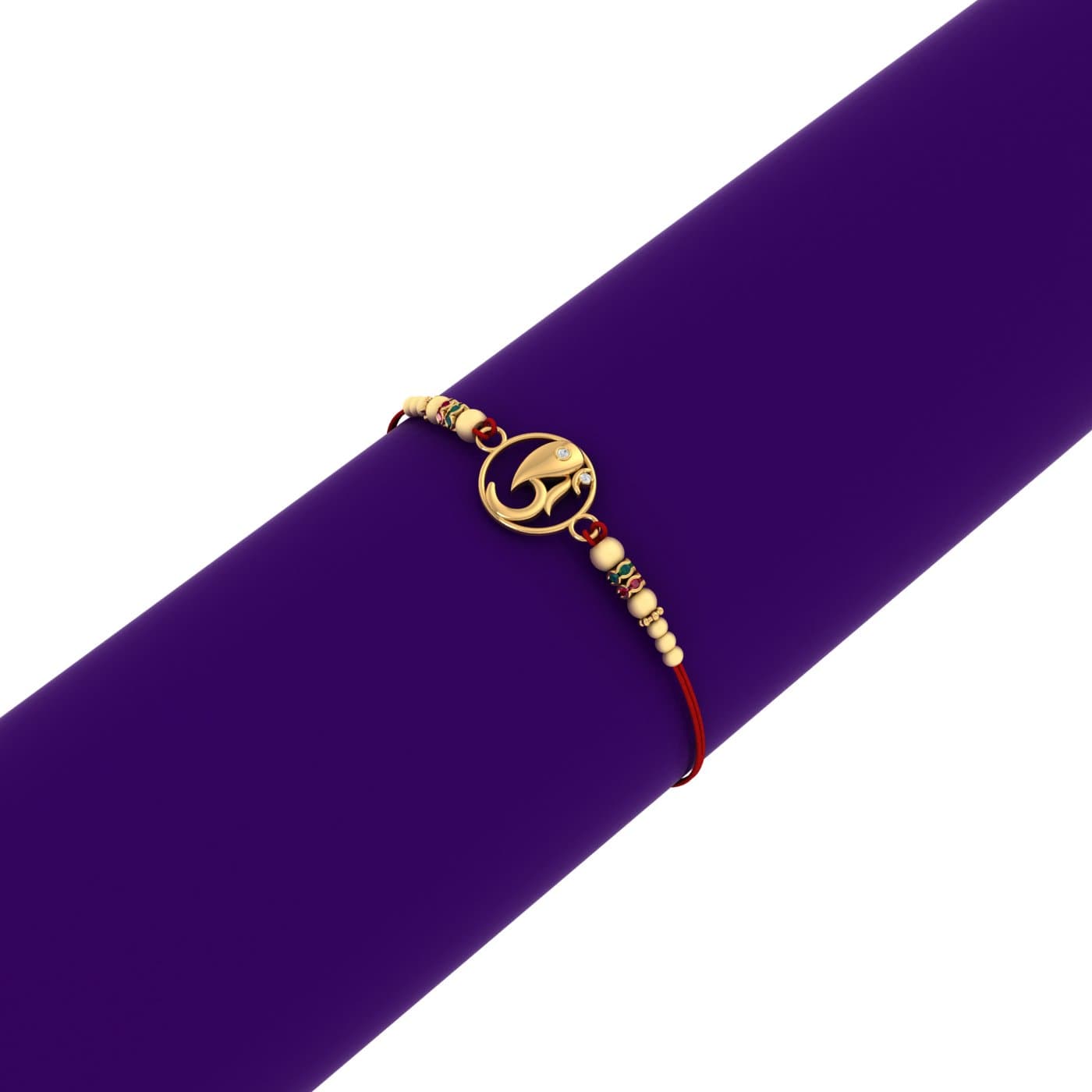 Little Ganesh Gold Rakhi