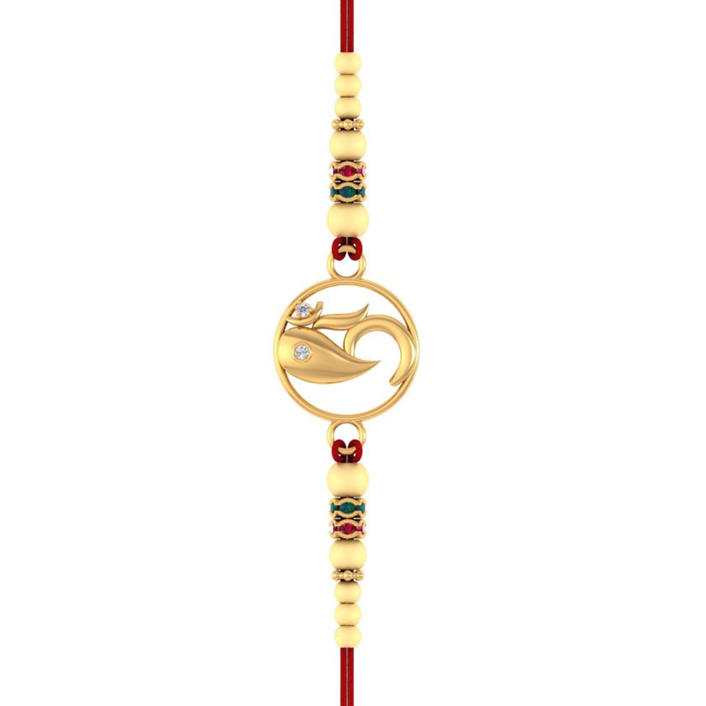 Little Ganesh Gold Rakhi