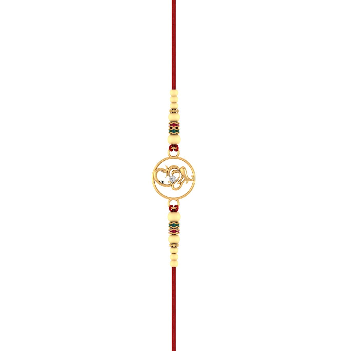 Om Ganesh Gold Rakhi