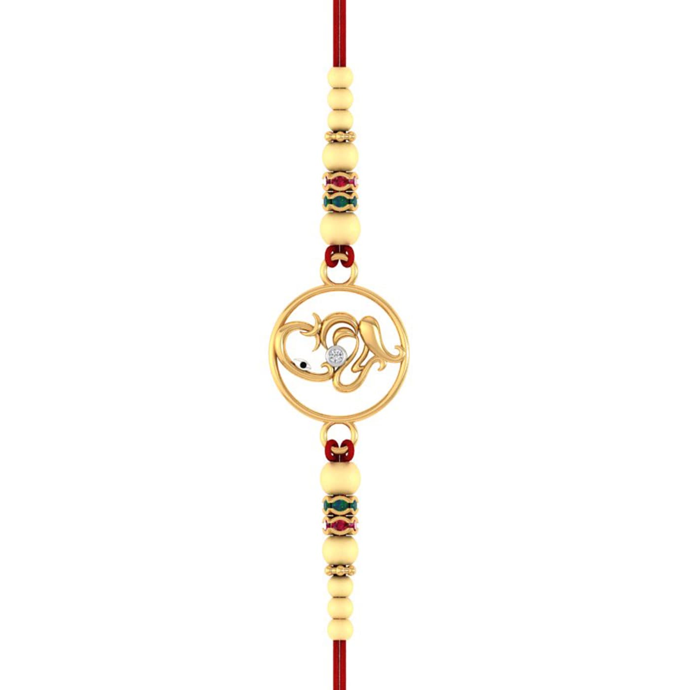 Om Ganesh Gold Rakhi