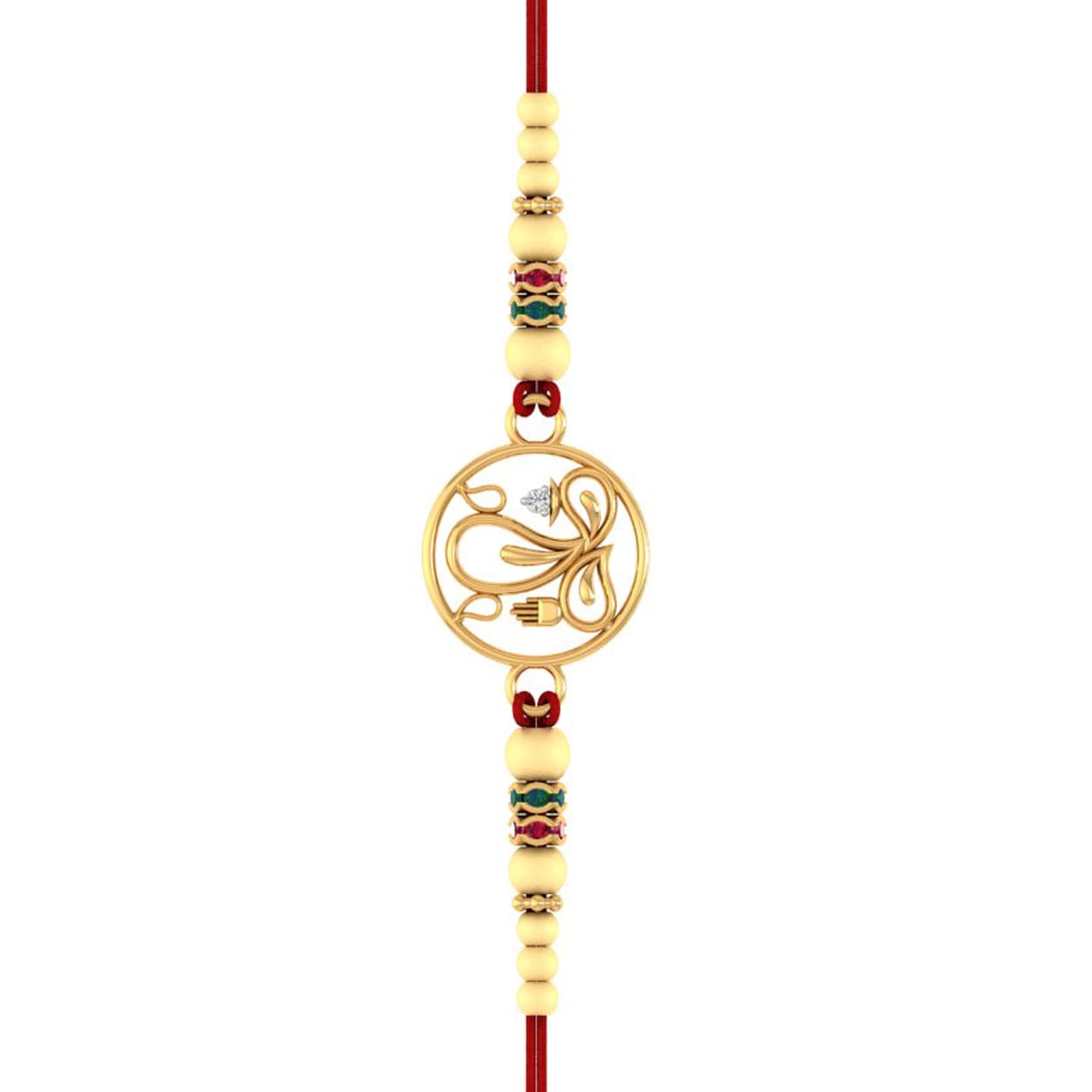 Ganpati Gold Rakhi