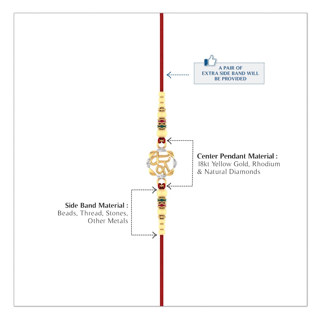 Shree Diamond Gold Rakhi