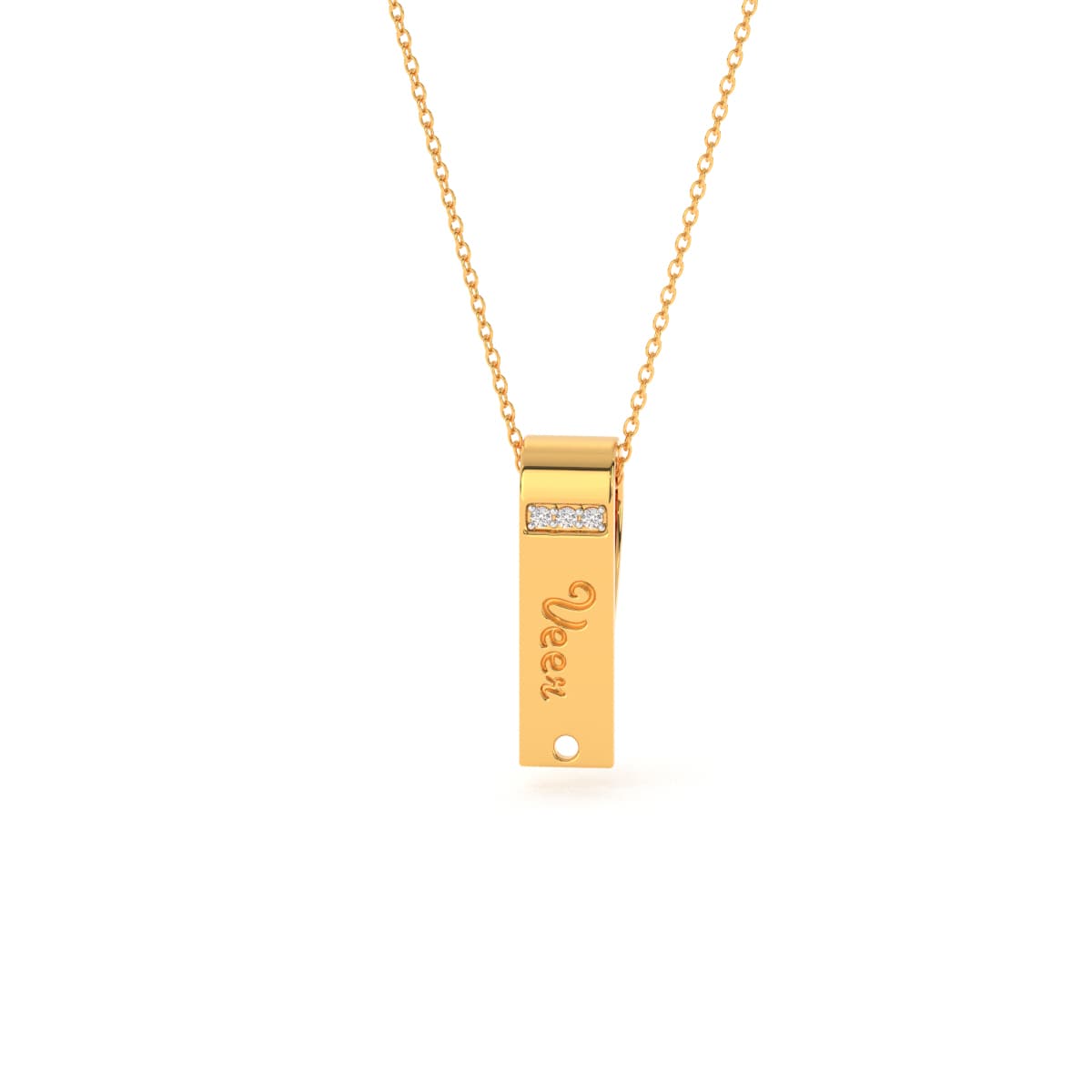 Veer Yellow Gold Diamond Rakhi For Brother