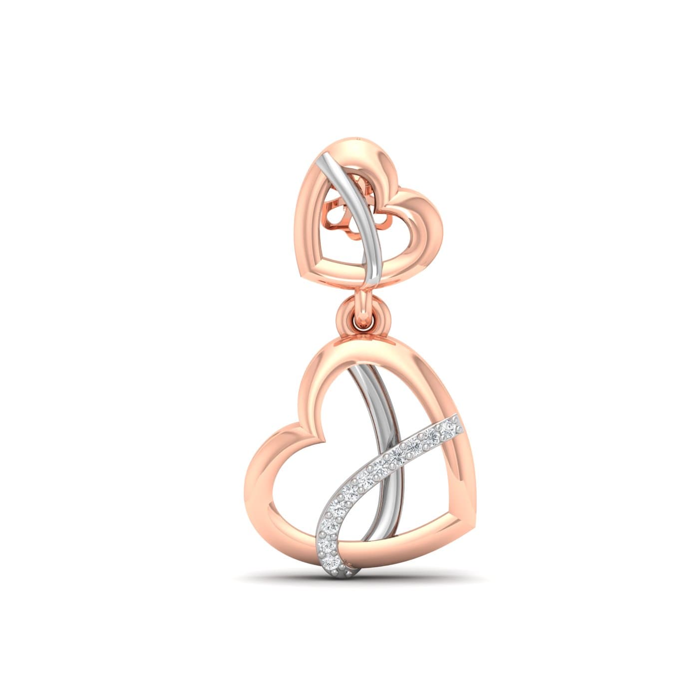 Knot Heart Diamond Earrings