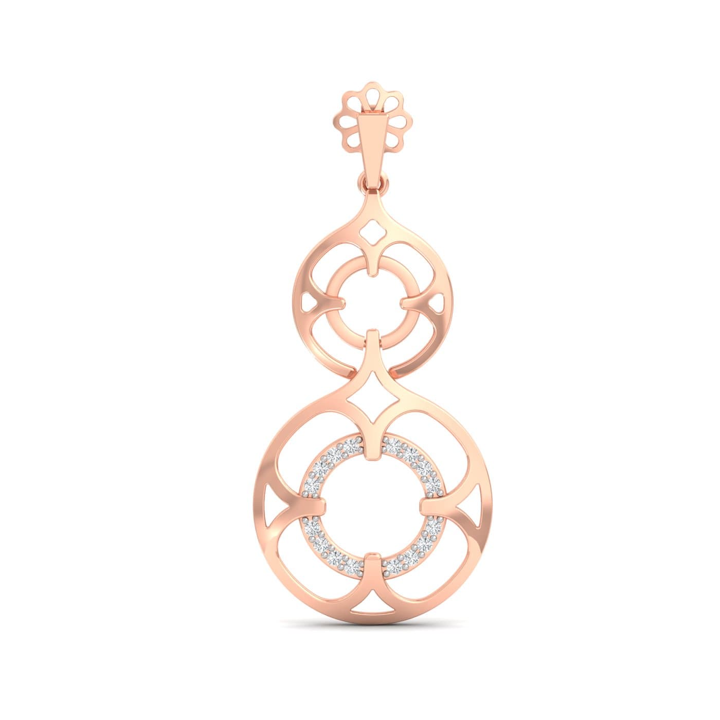 Dual Floral Diamond Earrings