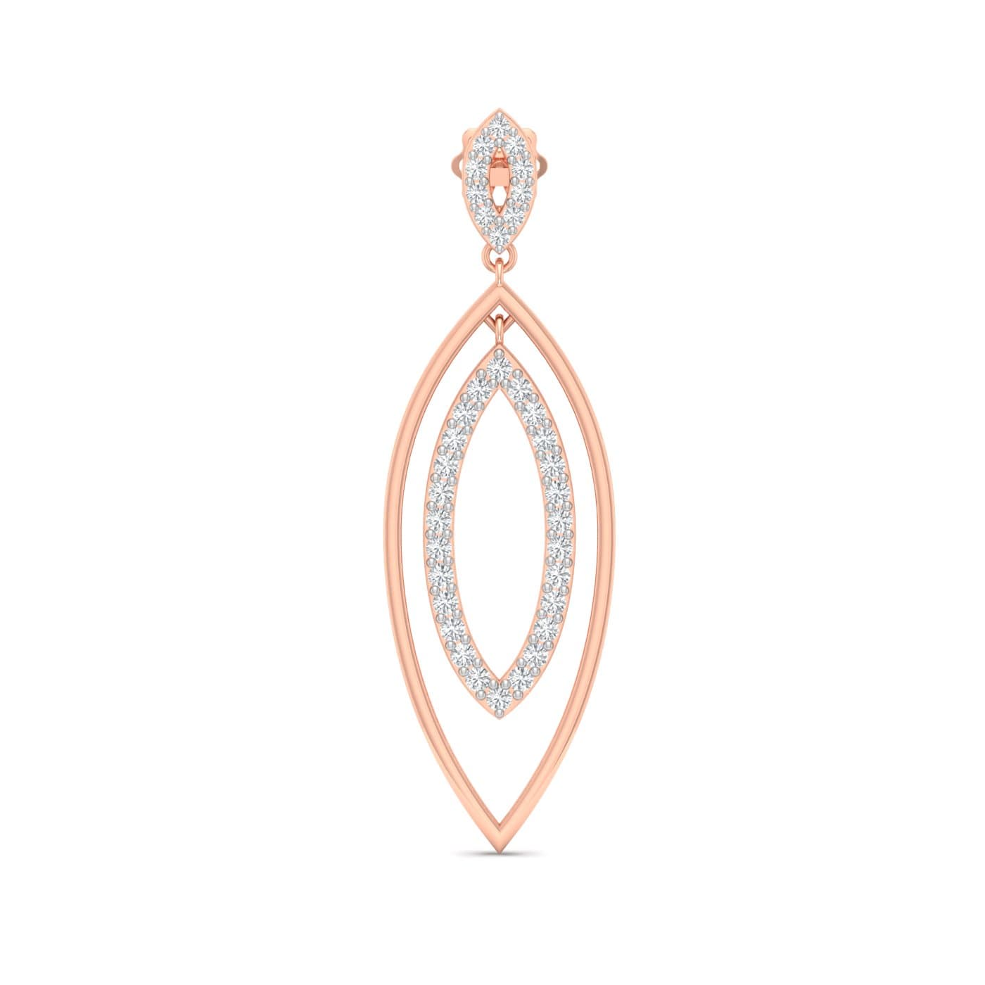 Jia Petals Gold Drop Earrings
