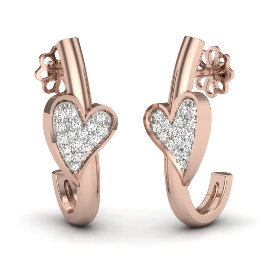 Loop Heart Diamond Earrings