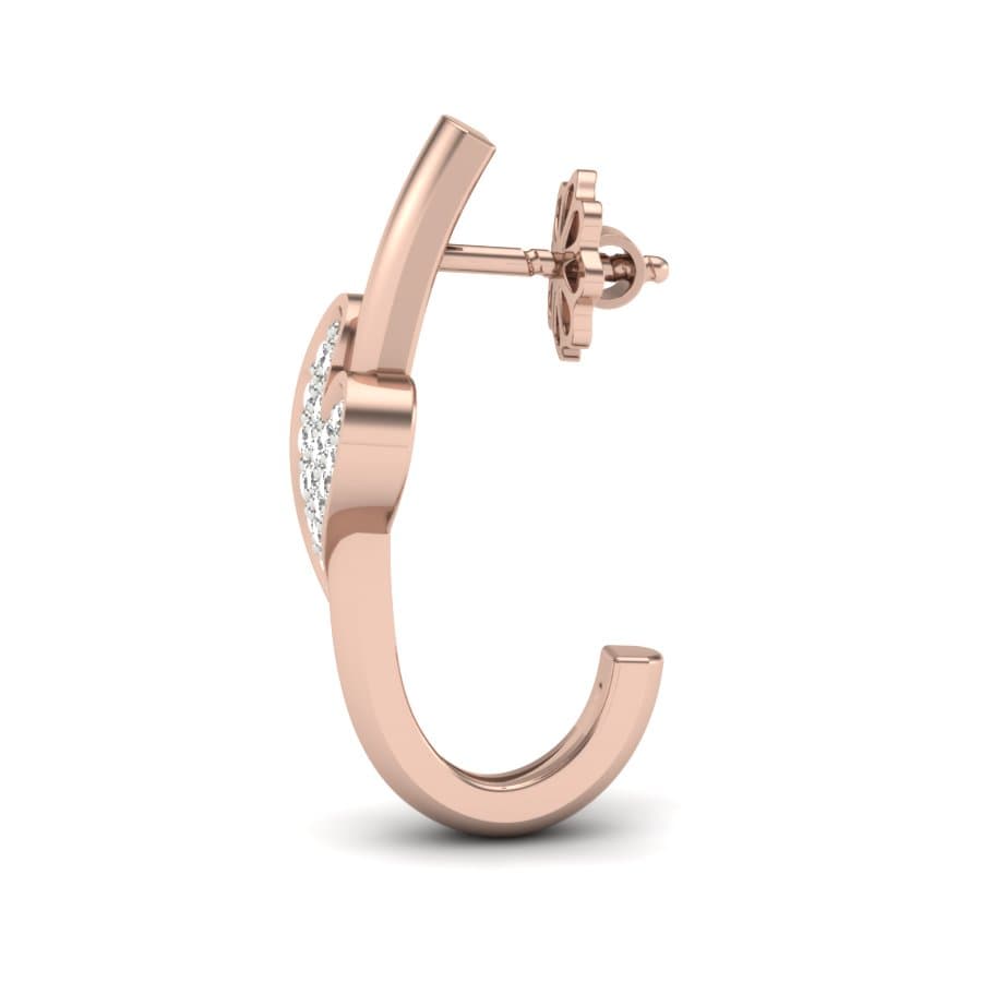 Loop Heart Diamond Earrings