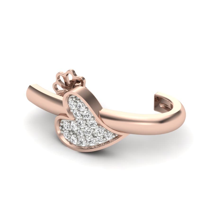 Loop Heart Diamond Earrings