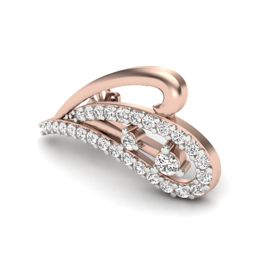 Stunning Feather Cut Diamond Earrings