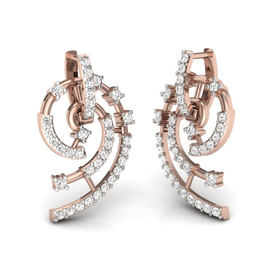 Reverse Nine Stunning Diamond Earrings