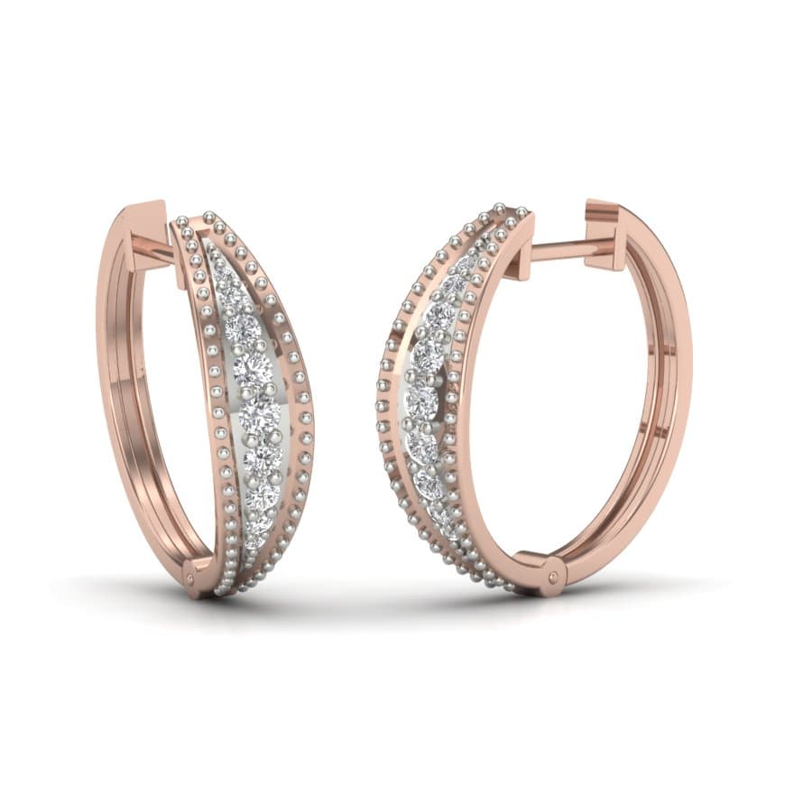 Barca Hoop Diamond Earrings