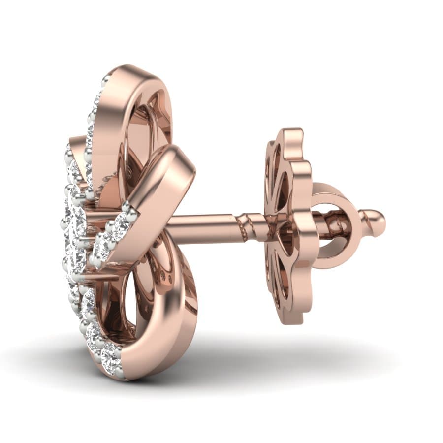 Twisting Fleur Diamond Earrings