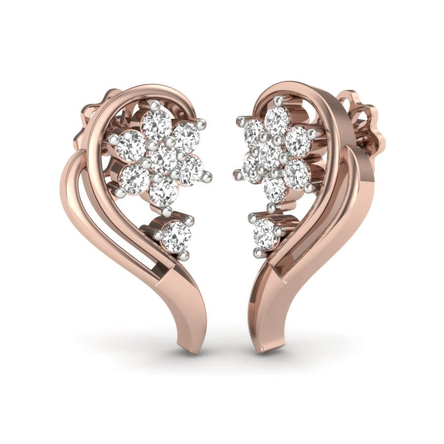Mezzo Cuore Diamond Earrings