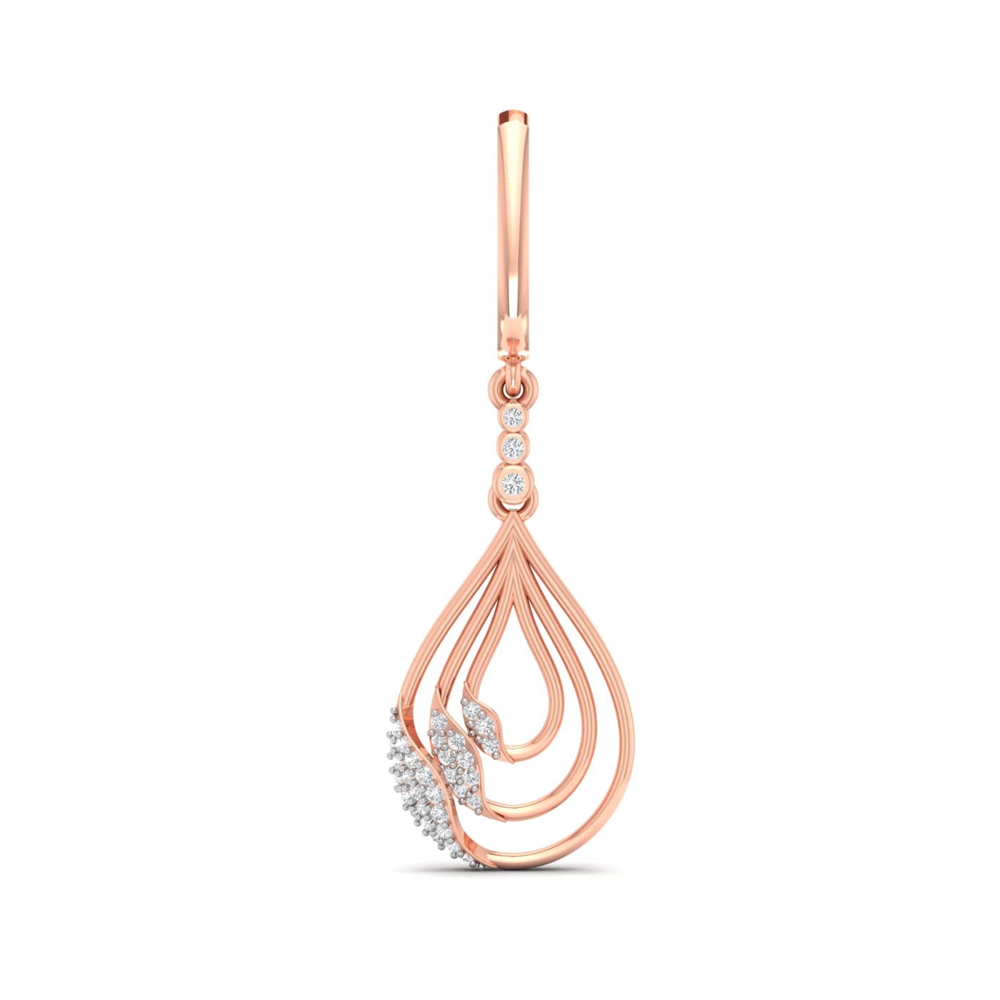 Trio Water Droplets Diamond Earrings