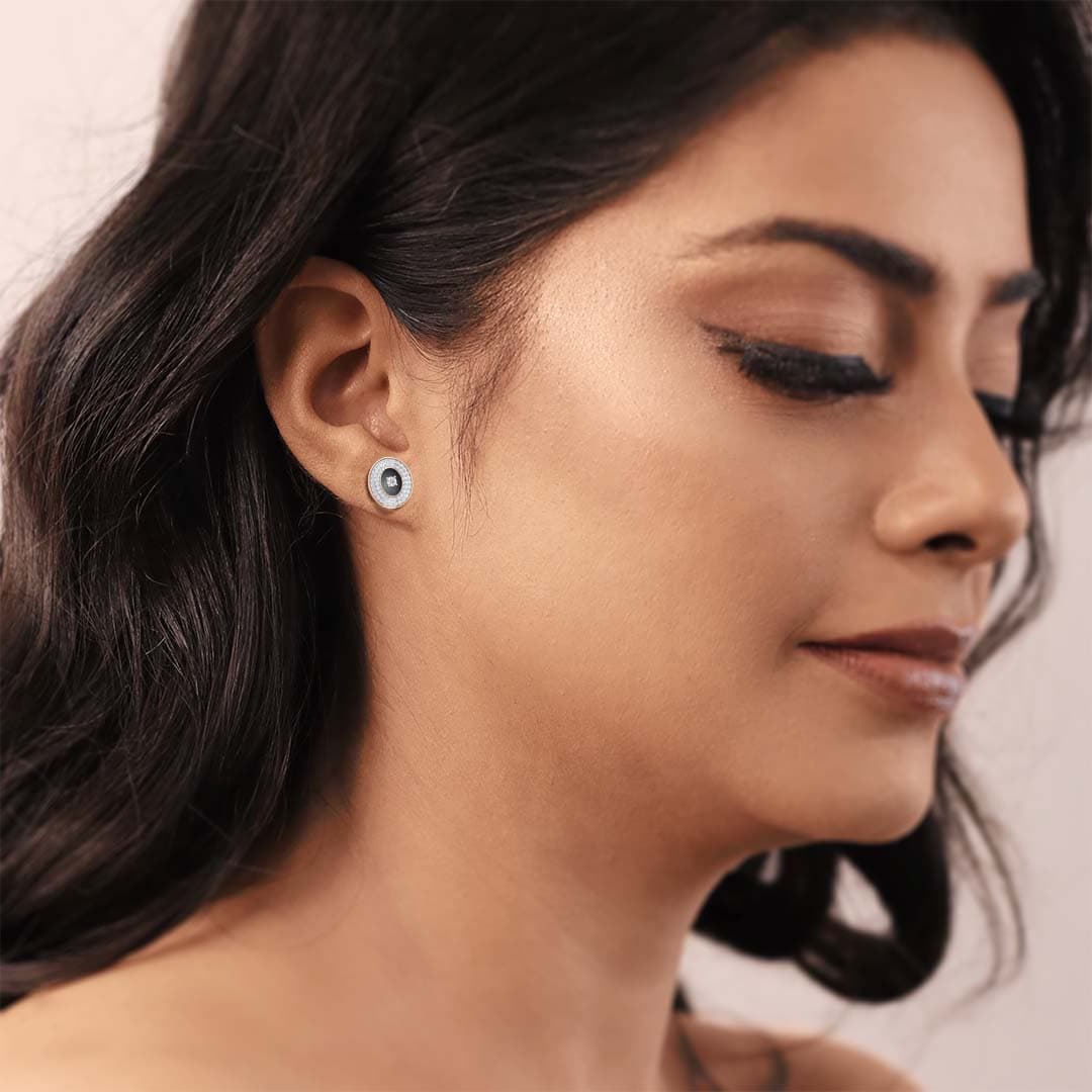 Shield Diamond Earrings