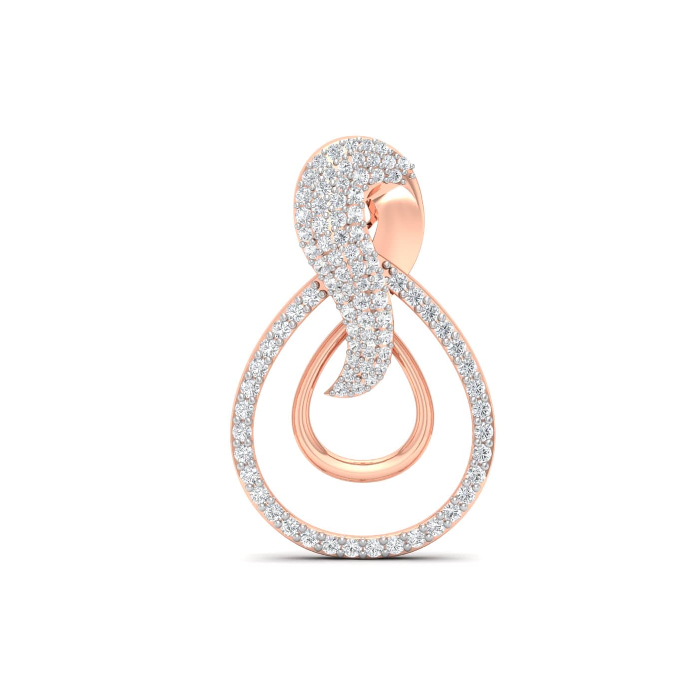 Shinning Clover Diamond Stud Earrings