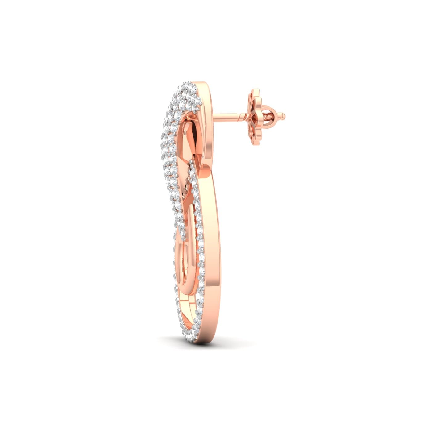 Shinning Clover Diamond Stud Earrings