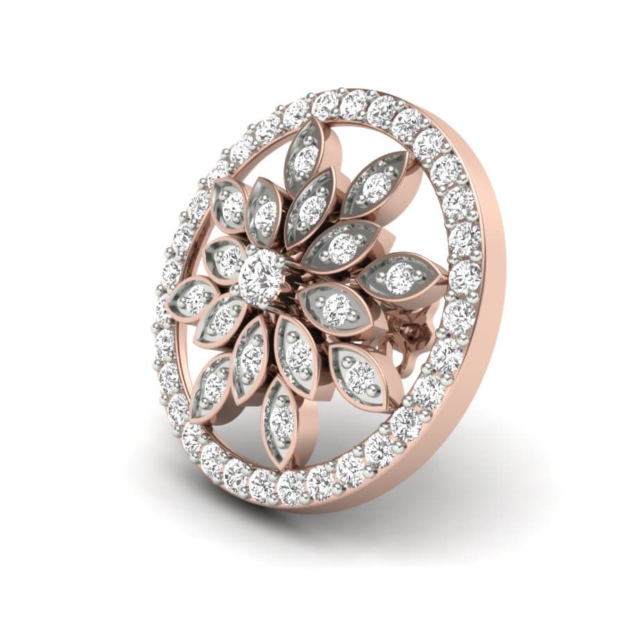 Frame Cute Petal Diamond Earrings