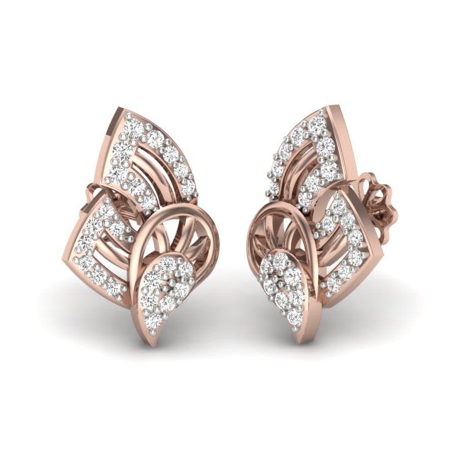 Half Butterfly Diamond Earrings