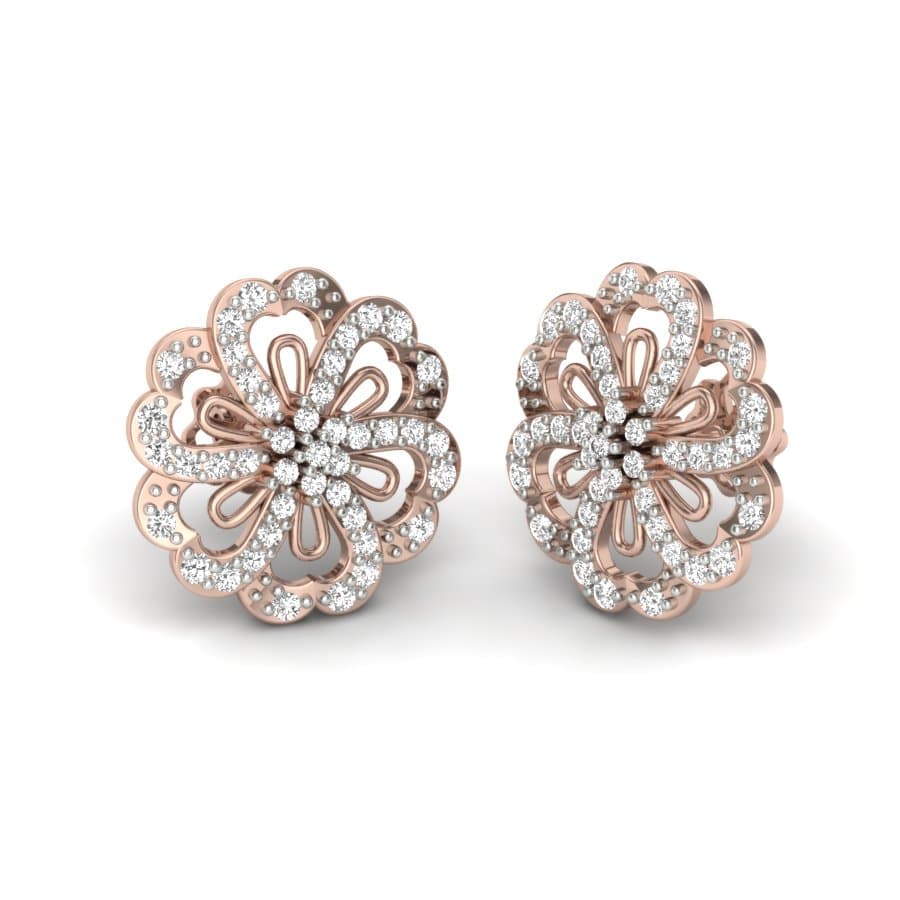 Six Petals Fleur Diamond Earrings