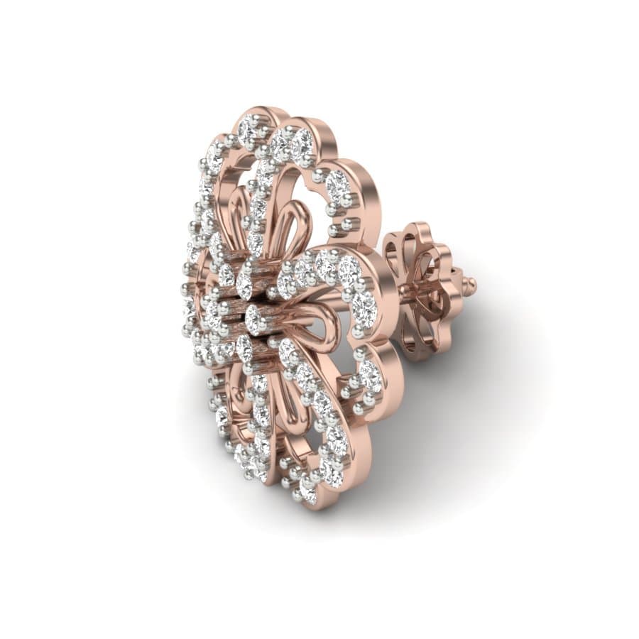 Six Petals Fleur Diamond Earrings