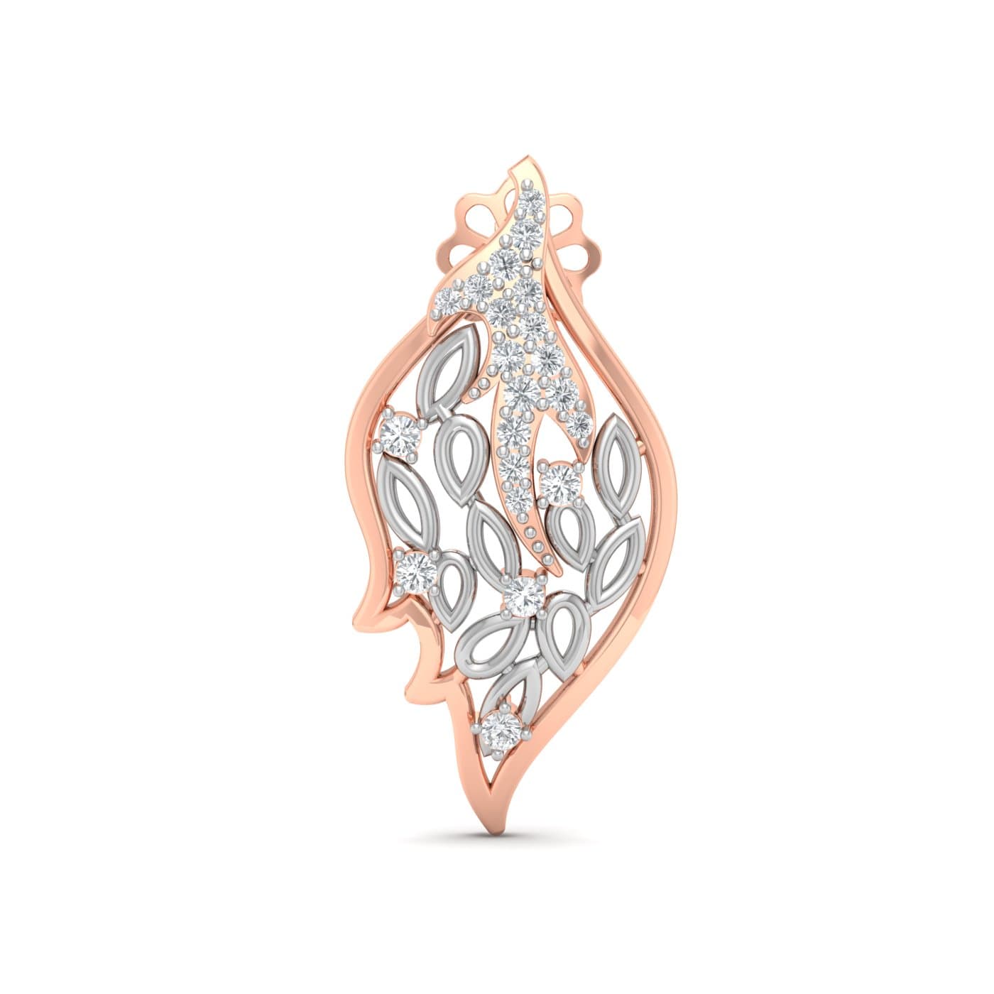 Dazzling Leafy Diamond Earring