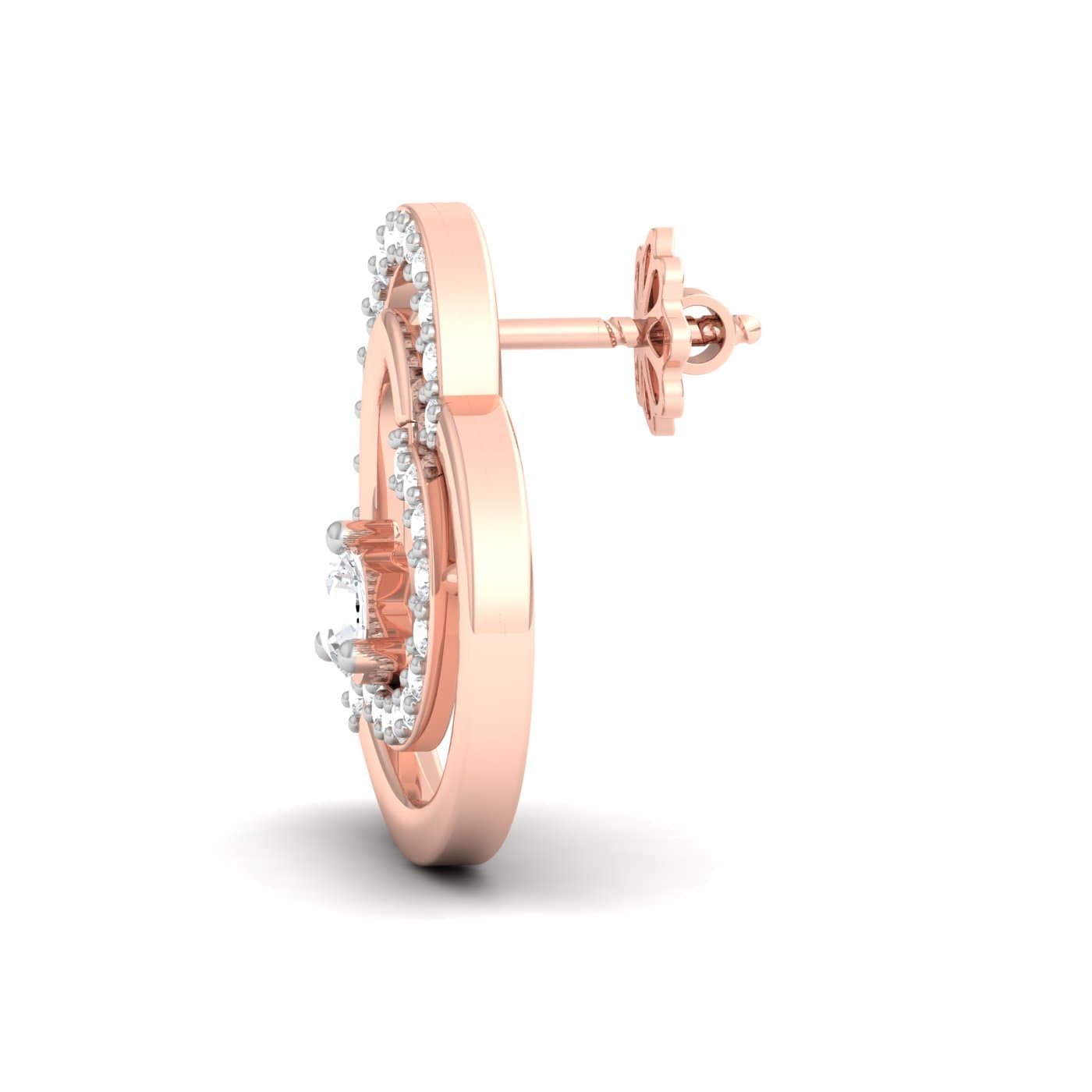 Duo Heart Diamond Earrings