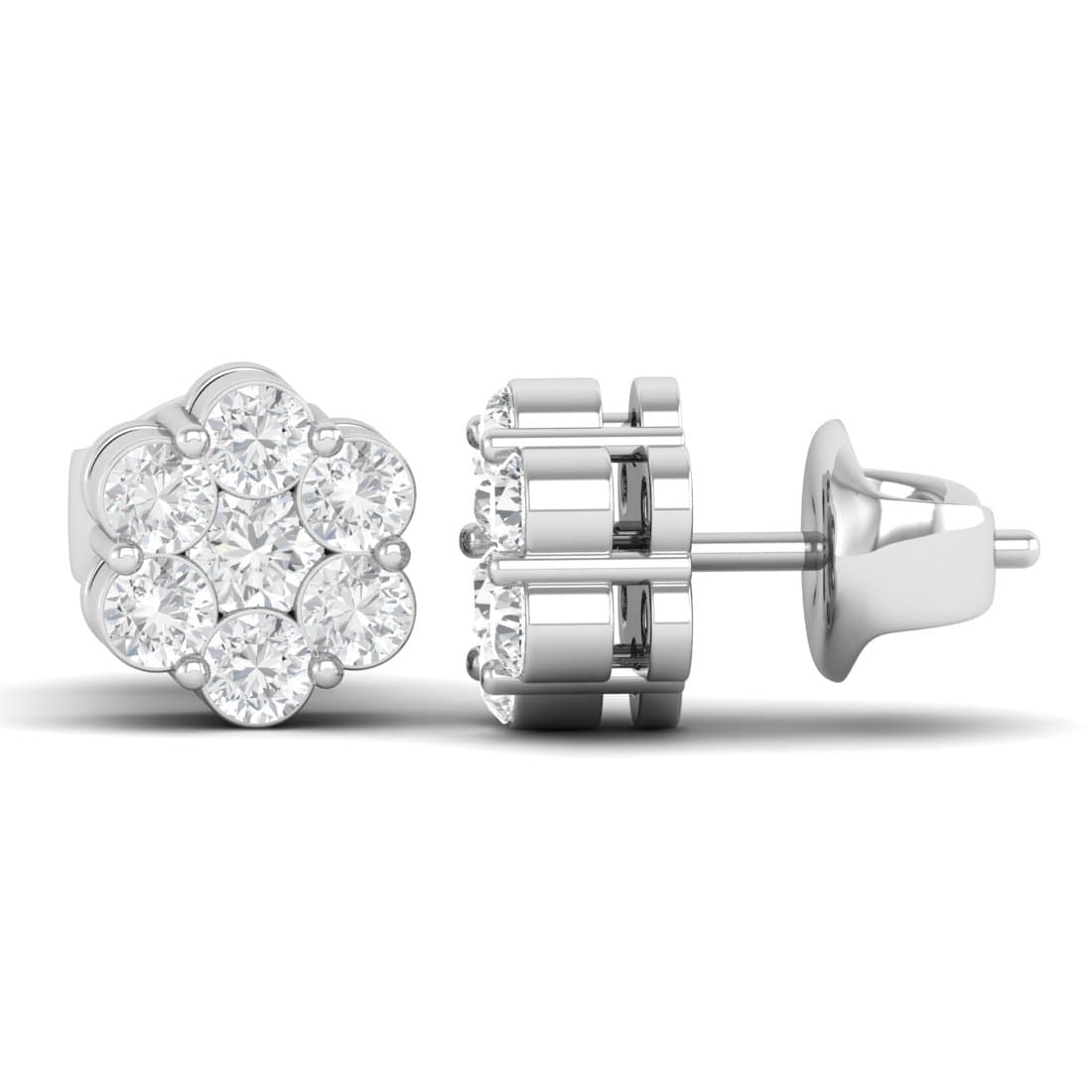 Seven Stone Diamond Earrings