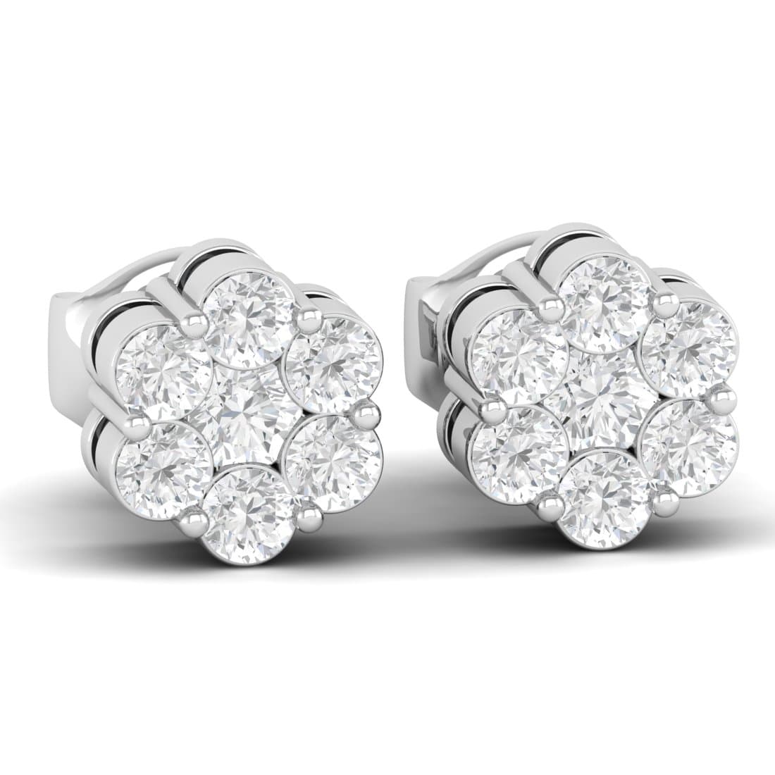 Seven Stone Diamond Earrings