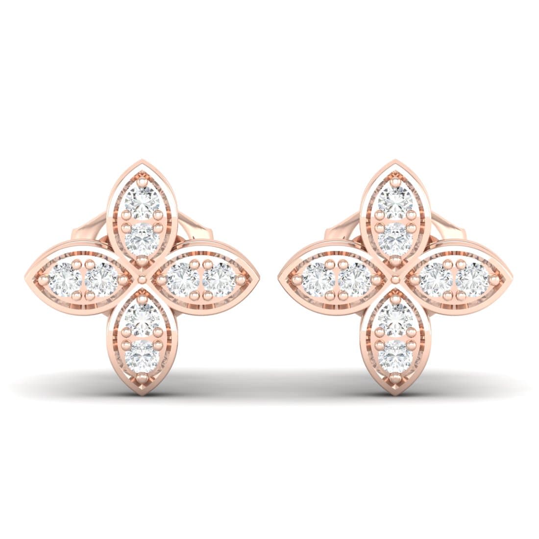 Justine Leaf Diamond Earrings