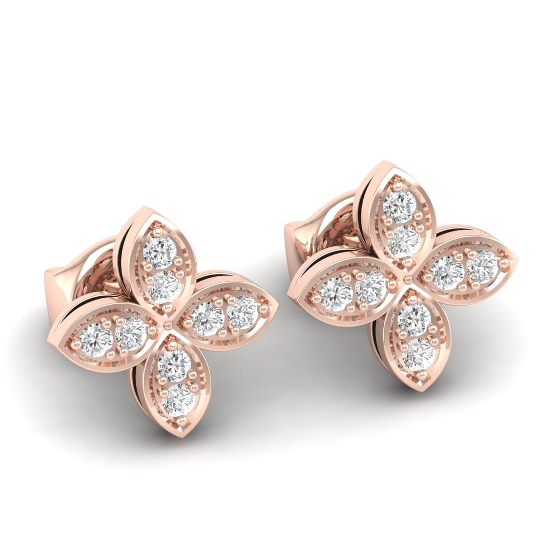 Justine Leaf Diamond Earrings