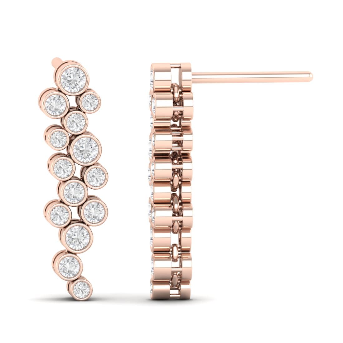 Pear Journey Drop Diamond Earrings