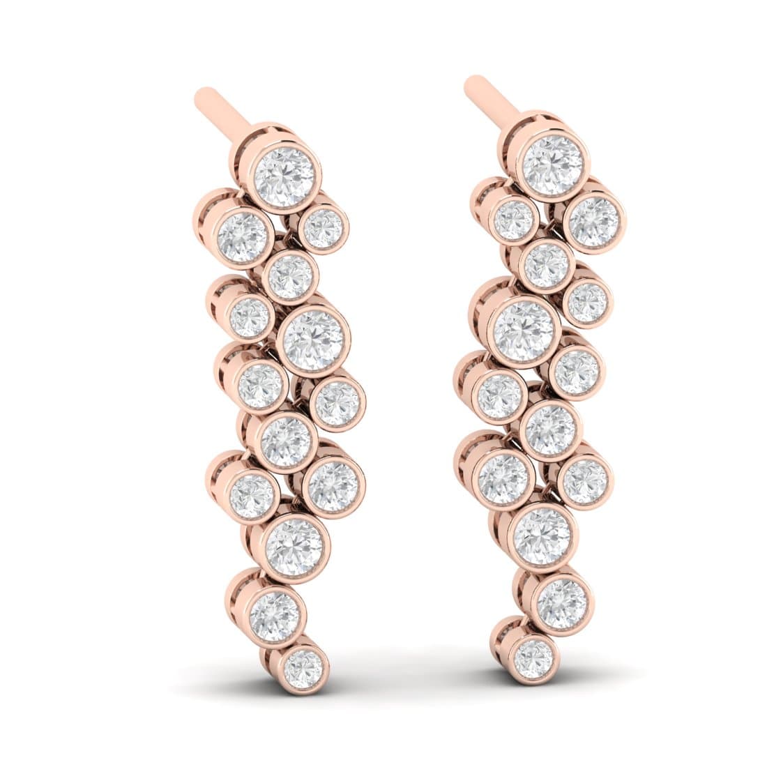 Pear Journey Drop Diamond Earrings