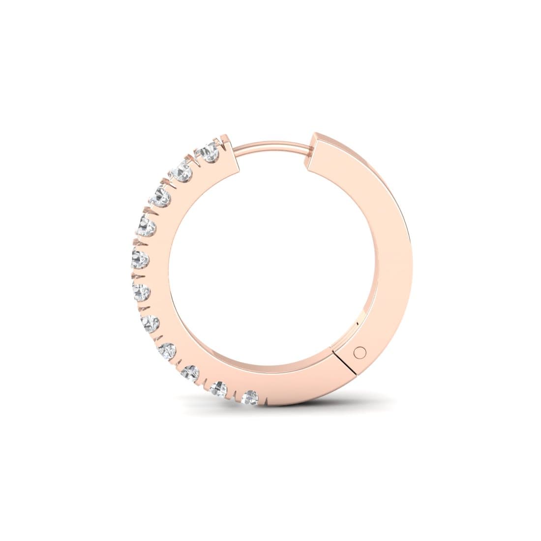 Circle Diamond Stud Earrings