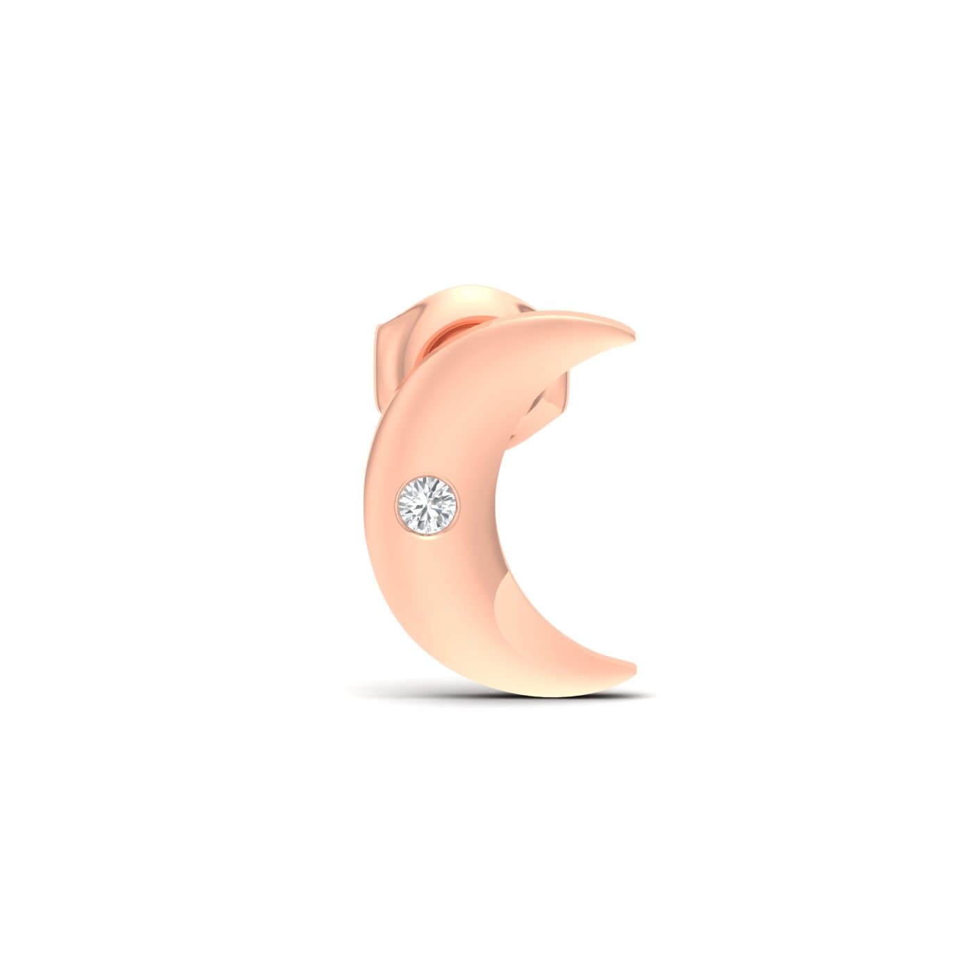 Half Moon Diamond Earrings For Kids