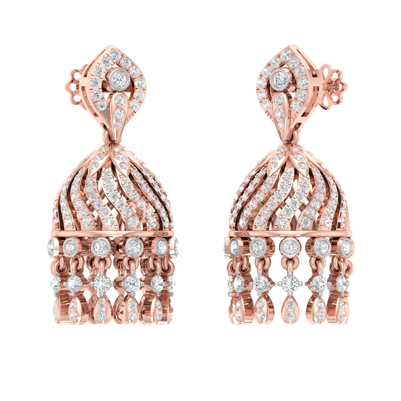 Tribal Wear Diamond Jhumkas