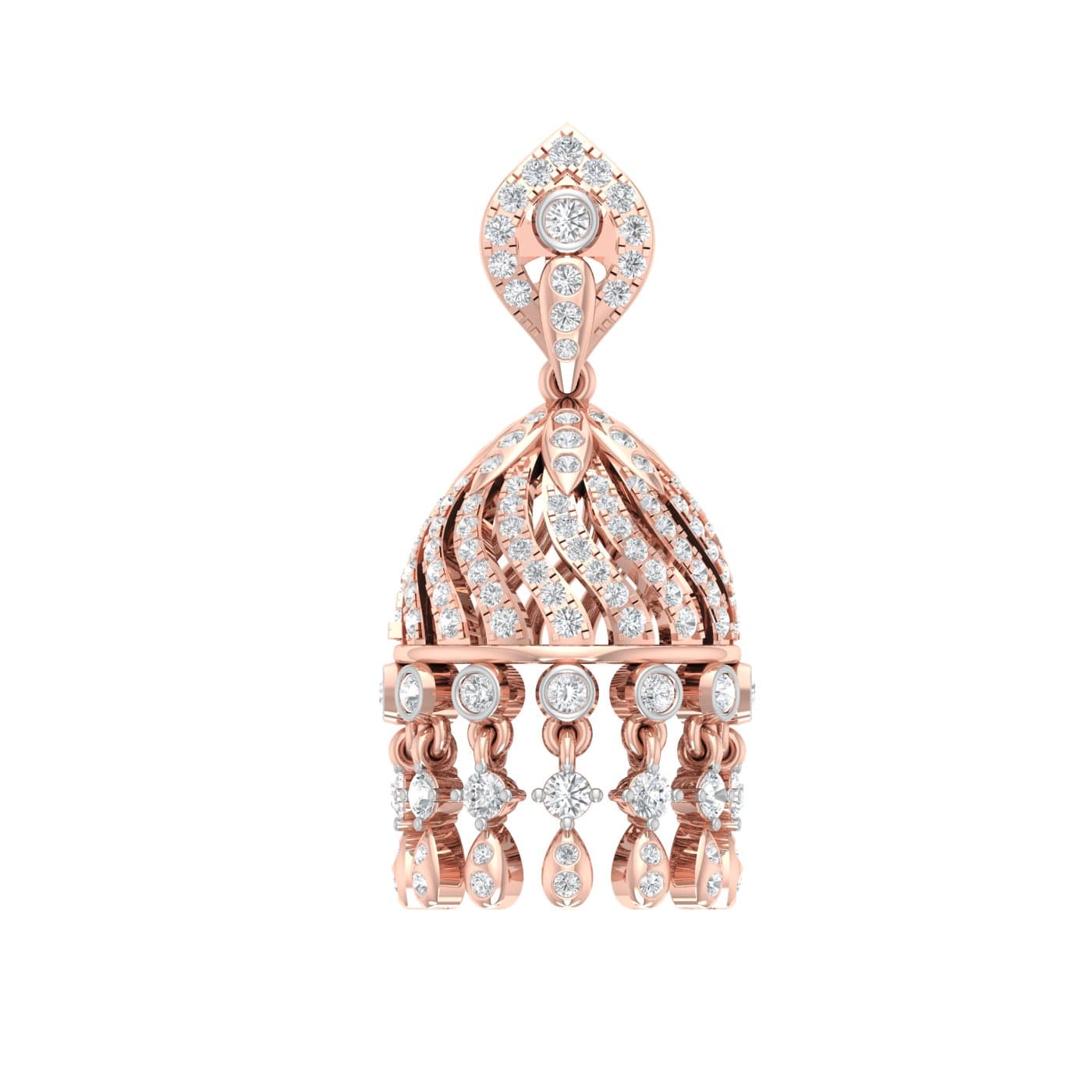 Tribal Wear Diamond Jhumkas