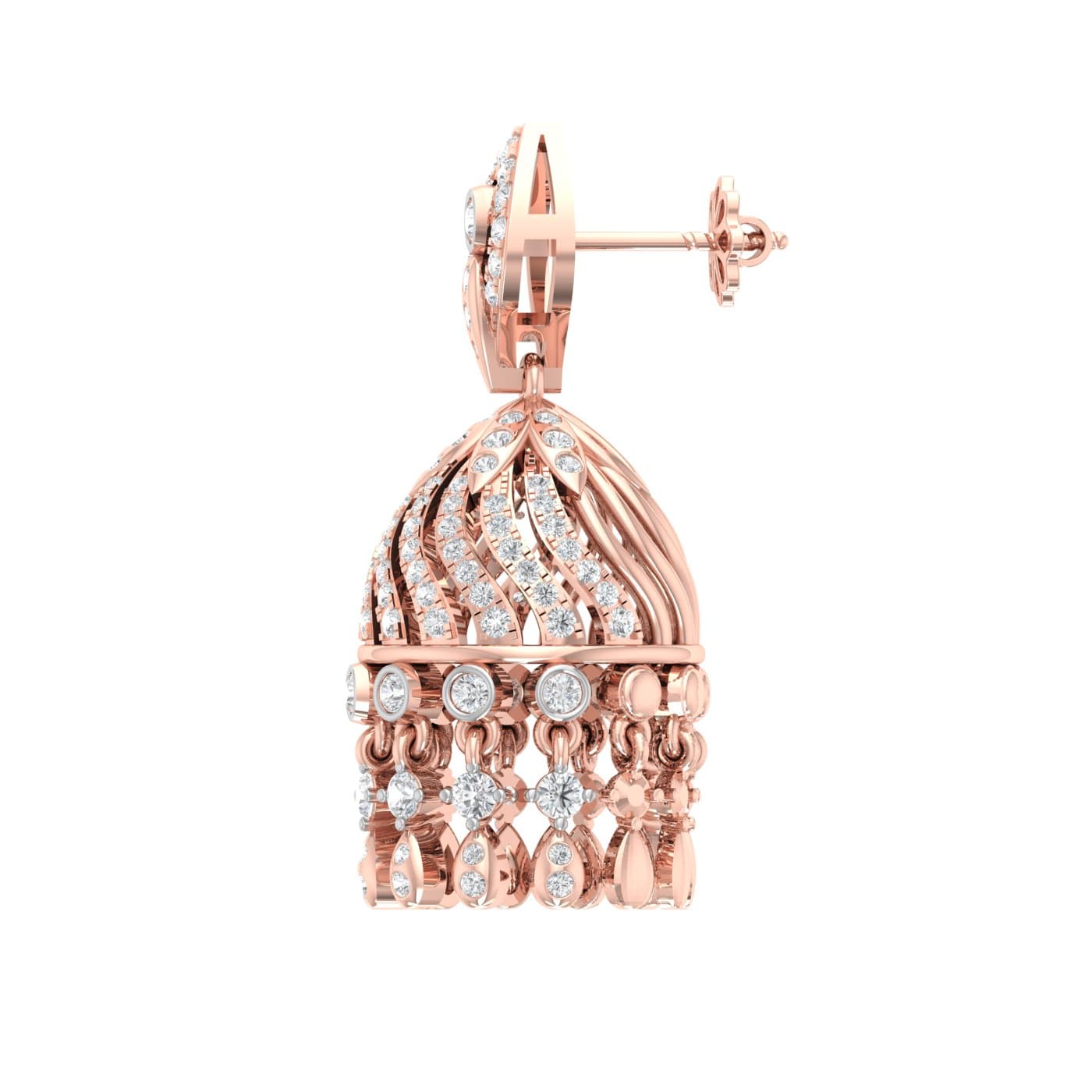 Tribal Wear Diamond Jhumkas