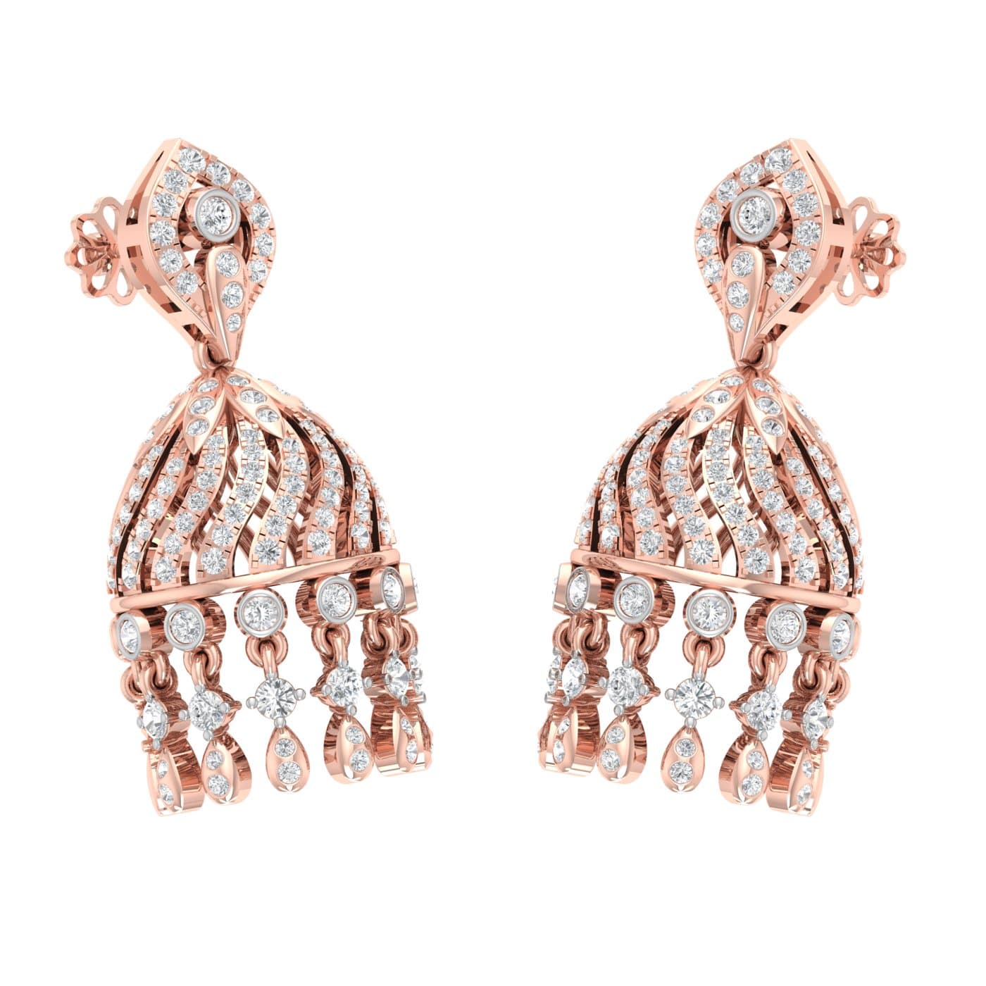 Tribal Wear Diamond Jhumkas