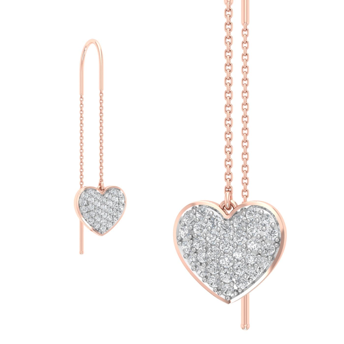 Utopian Heart Diamond Sui Dhaga Earrings