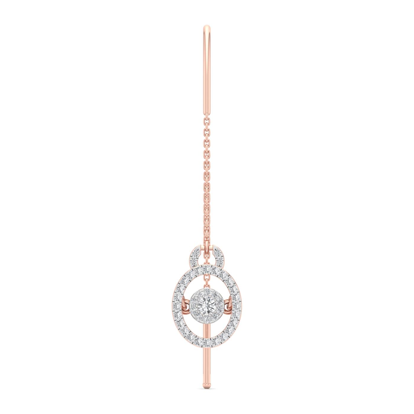 Eternity Cluster Circles Diamond Sui Dhaga Earrings