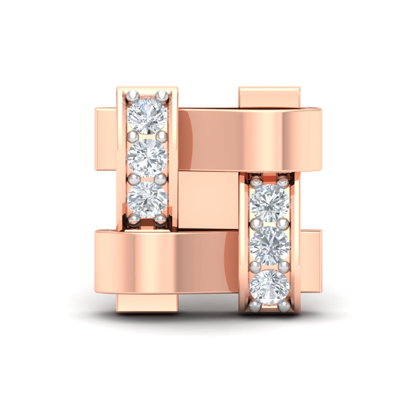 Simon Diamond Mens Stud Earrings