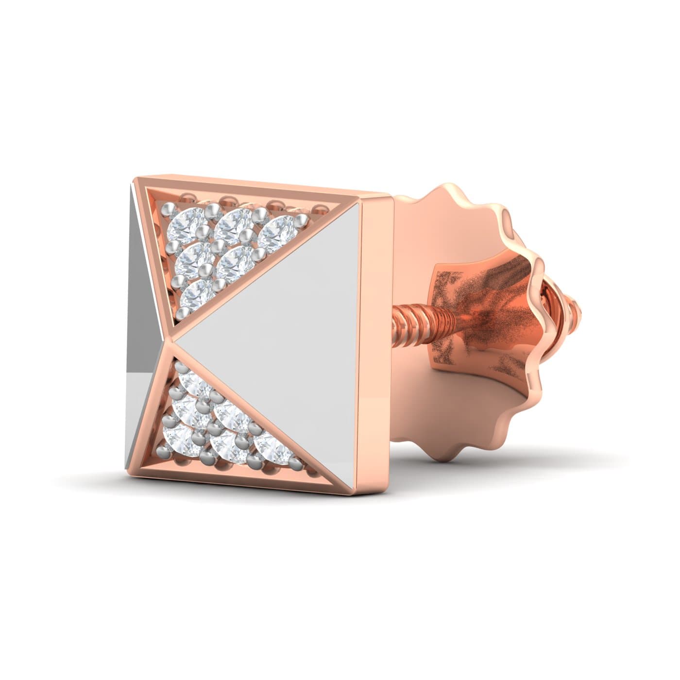 Jeffery Diamond Studs Mens Earring