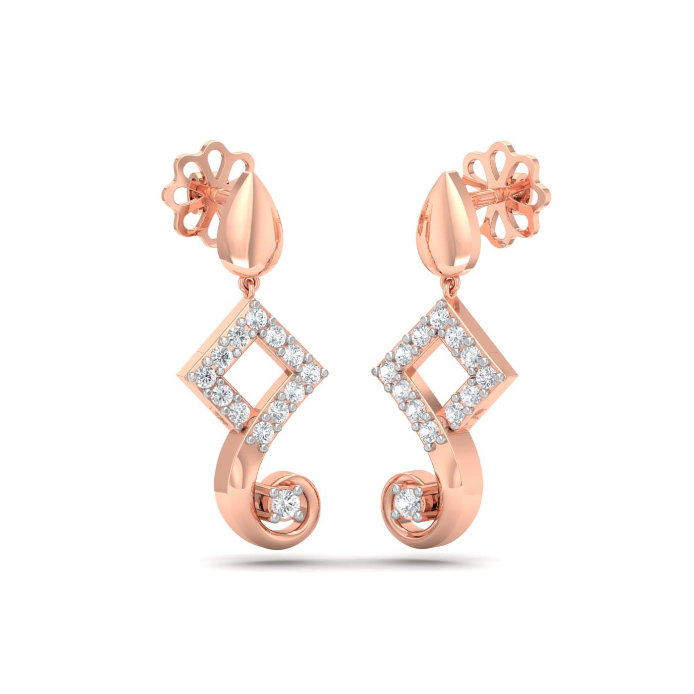 Eleanor Drop Diamond Earrings