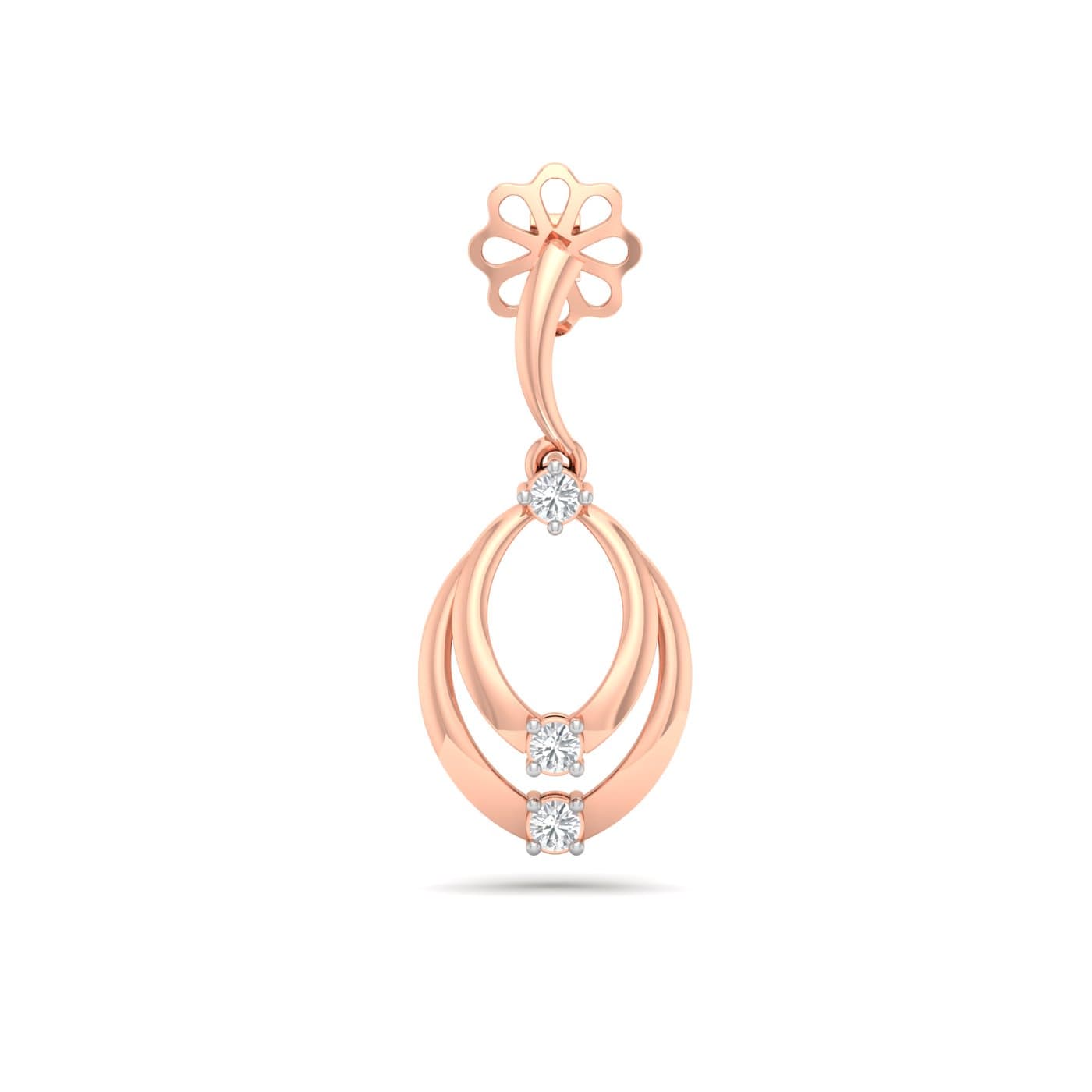Beehive Diamond Drop Earrings