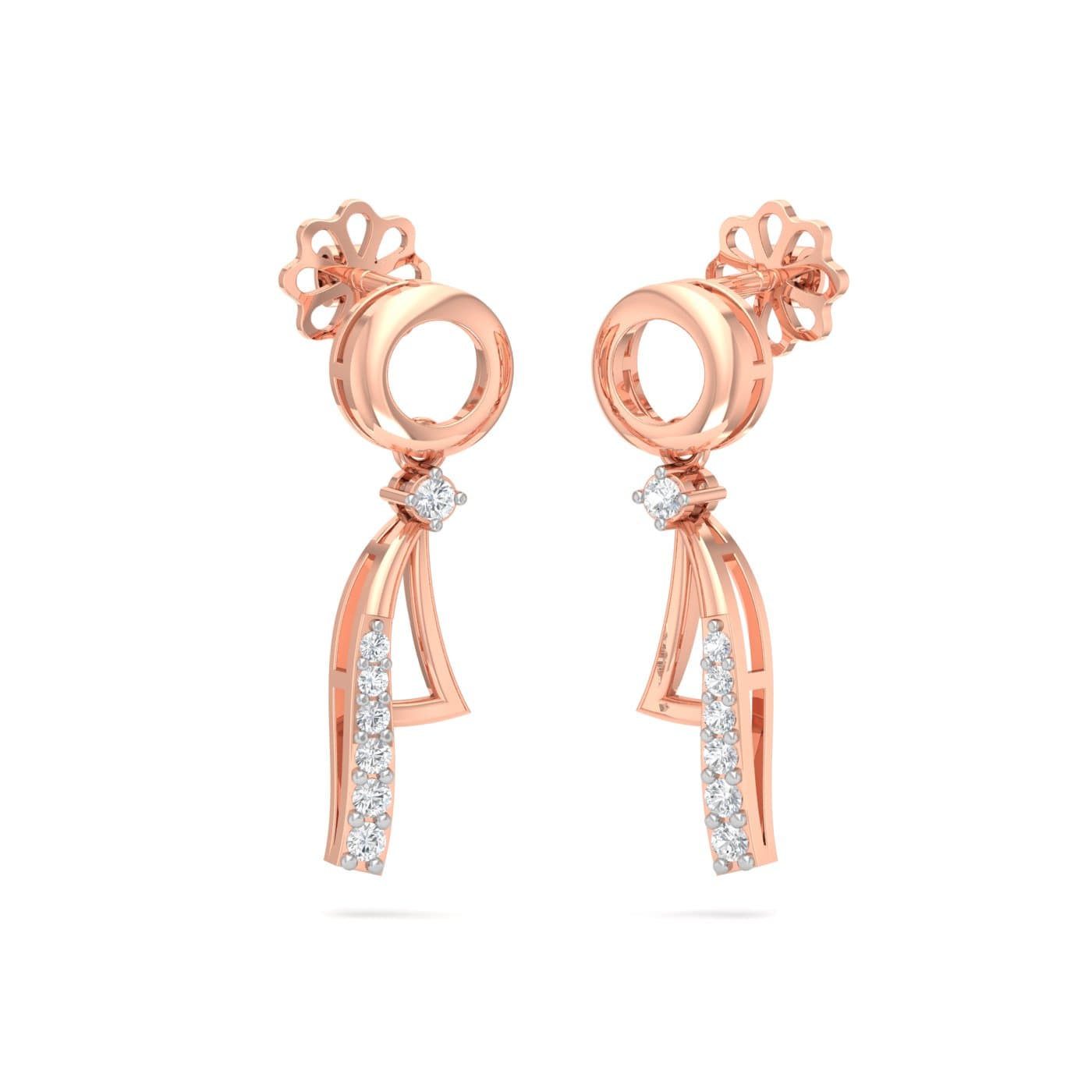 Circulo Drop Diamond Earrings